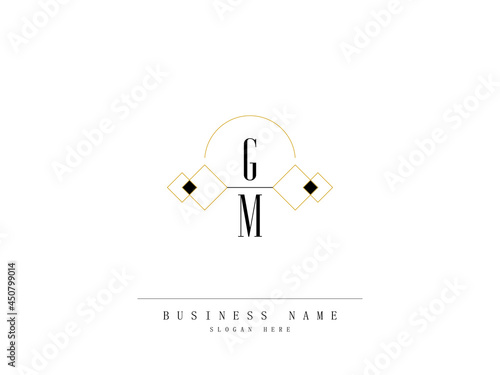 Letter GM Logo, Diamond gm Logo Template with Creative Line Art Concept Premium Vector for Luxury Diamond Ring Store