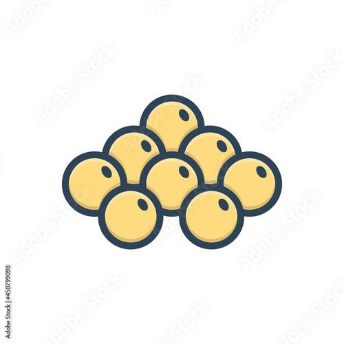 Color illustration icon for mustard seed