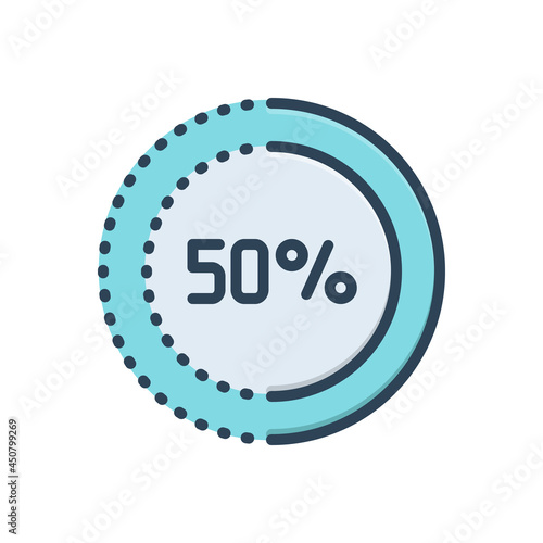 Color illustration icon for remaining