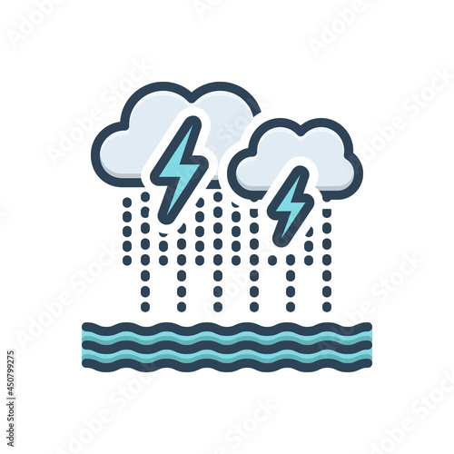 Color illustration icon for severe
