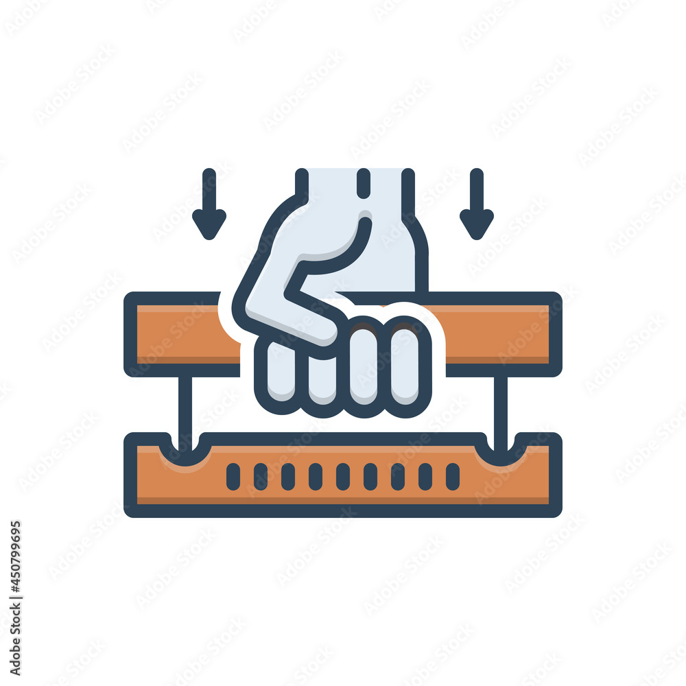 Color illustration icon for push