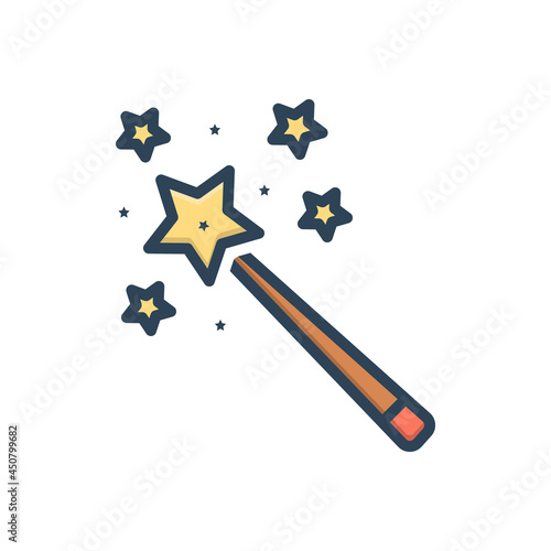 Color illustration icon for miracle