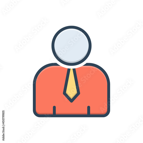 Color illustration icon for human