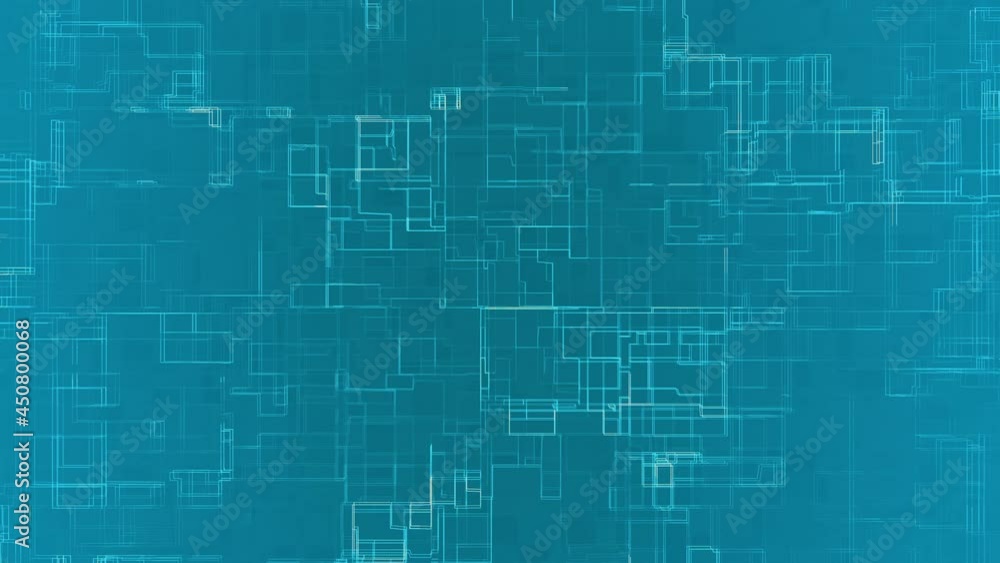 Light Blue Circuit Board Scan Loop Up Animation Background Light Blue Circuit Board Scan Loop Up Animation Background