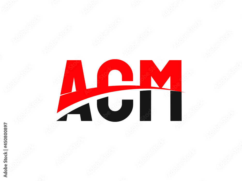 ACM Letter Initial Logo Design Vector Illustration