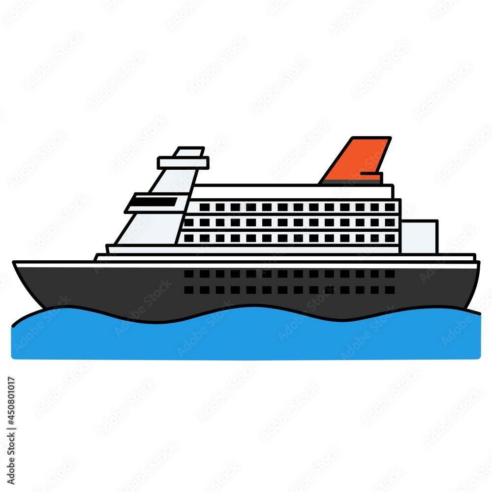 Obraz premium 水に浮かぶ豪華客船