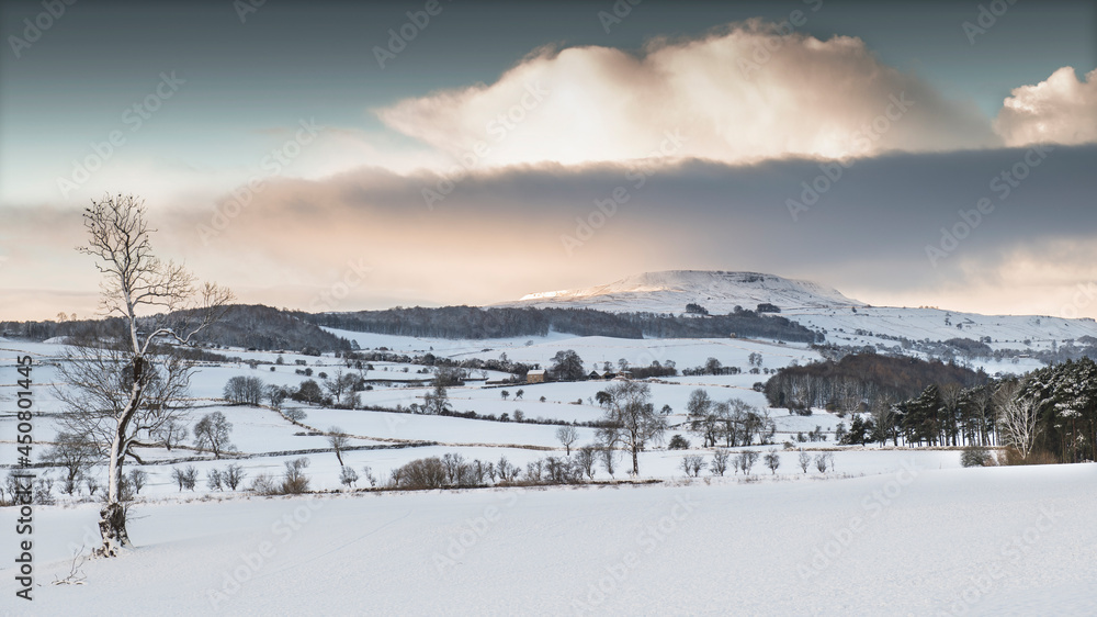 winter landscape in the hills of North Yorkshire winter landscape in the hills of North Yorkshire