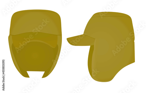 Brown winter hat. vector illustration