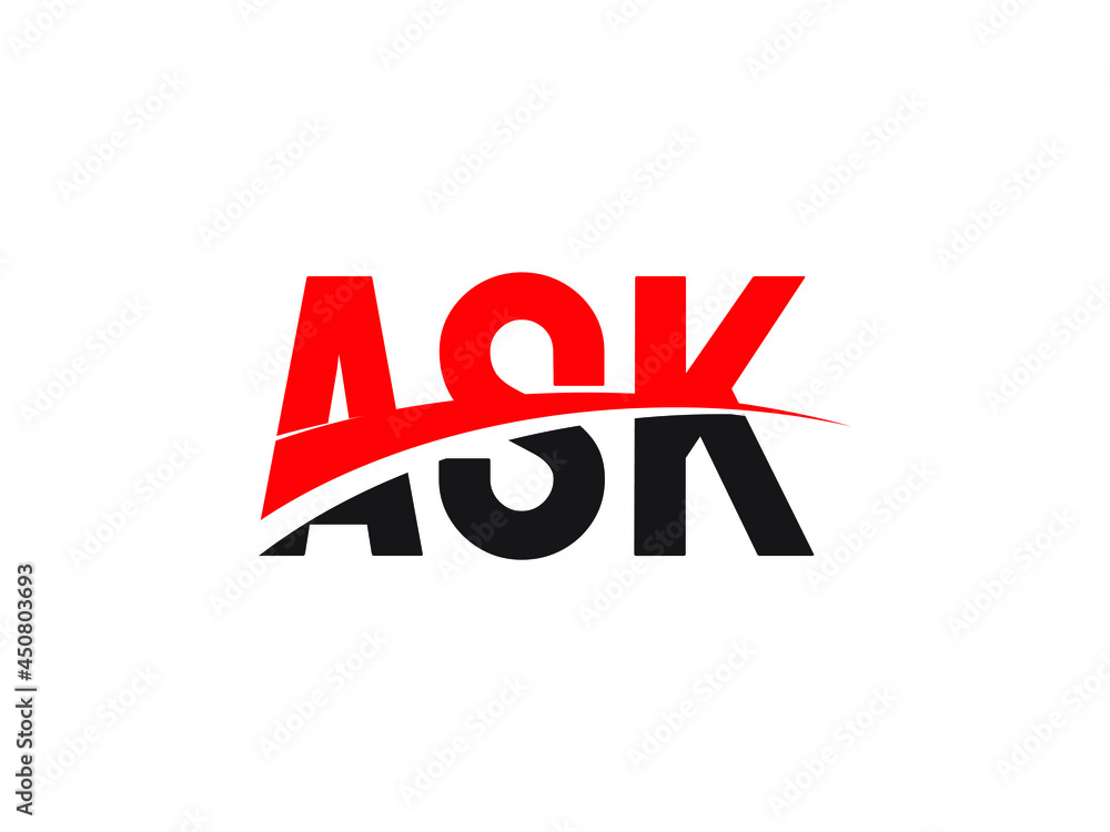 ASK Letter Initial Logo Design Vector Illustration ASK Letter Initial Logo Design Vector Illustration