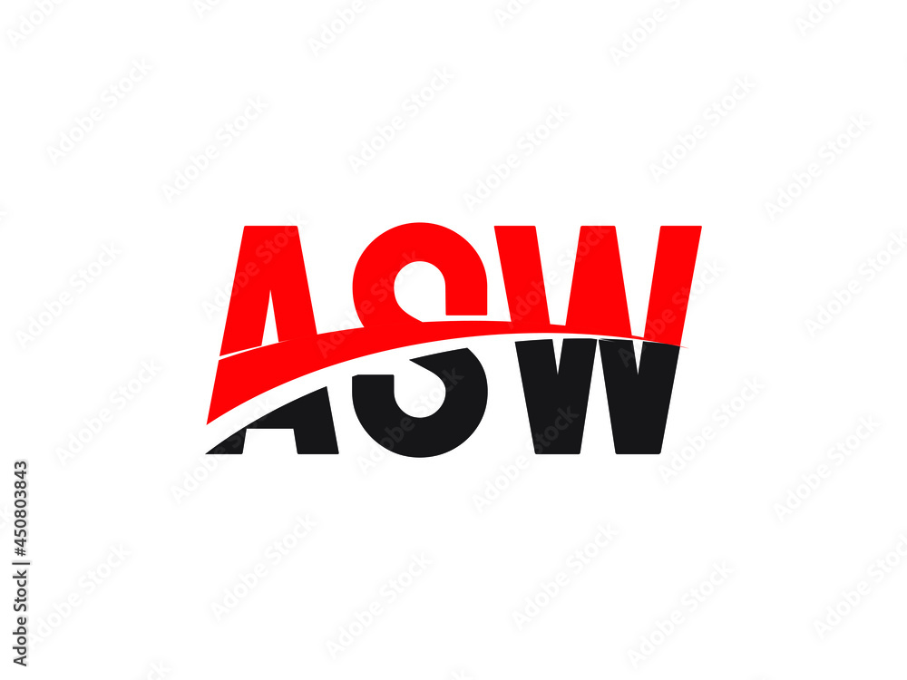 ASW Letter Initial Logo Design Vector Illustration ASW Letter Initial Logo Design Vector Illustration