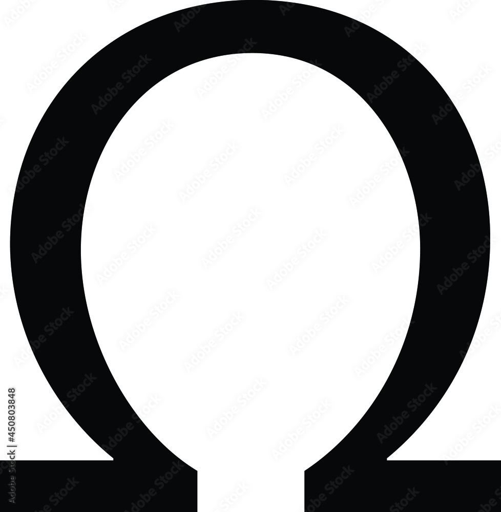 ohm symbol isolated on white background ohm symbol isolated on white background