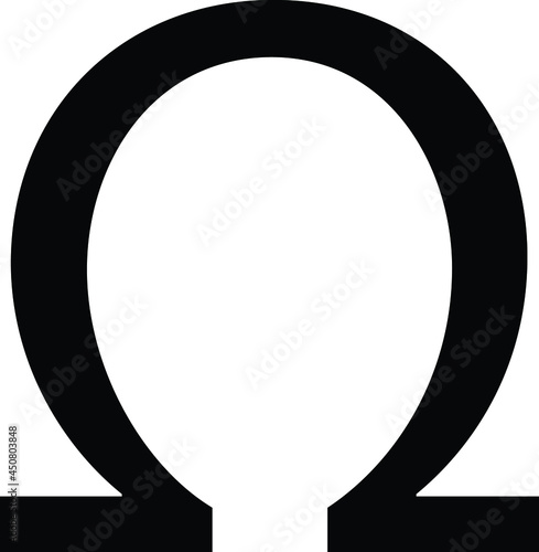 ohm symbol isolated on white background