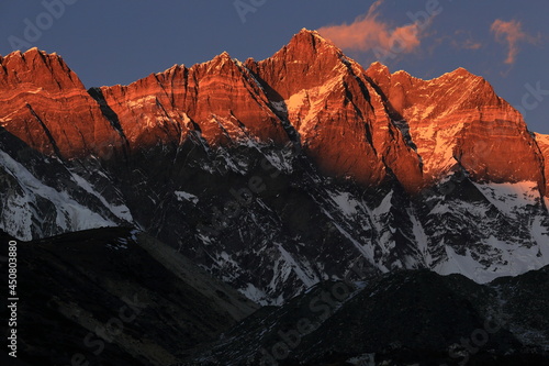 sunset of lhotse south face