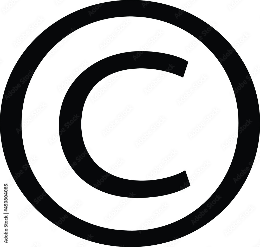 copyright icon isolated on white background copyright icon isolated on white background