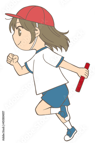 走る女の子