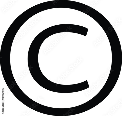 copyright icon isolated on white background