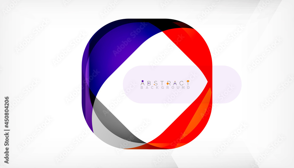 Abstract square shape with overlapping waves, minimal geometric background. Vector Illustration For Wallpaper, Banner, Background, Landing Page Abstract square shape with overlapping waves, minimal geometric background. Vector Illustration For Wallpaper, Banner, Background, Landing Page
