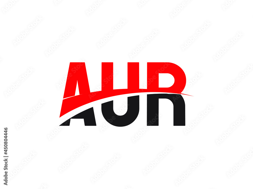 AUR Letter Initial Logo Design Vector Illustration AUR Letter Initial Logo Design Vector Illustration