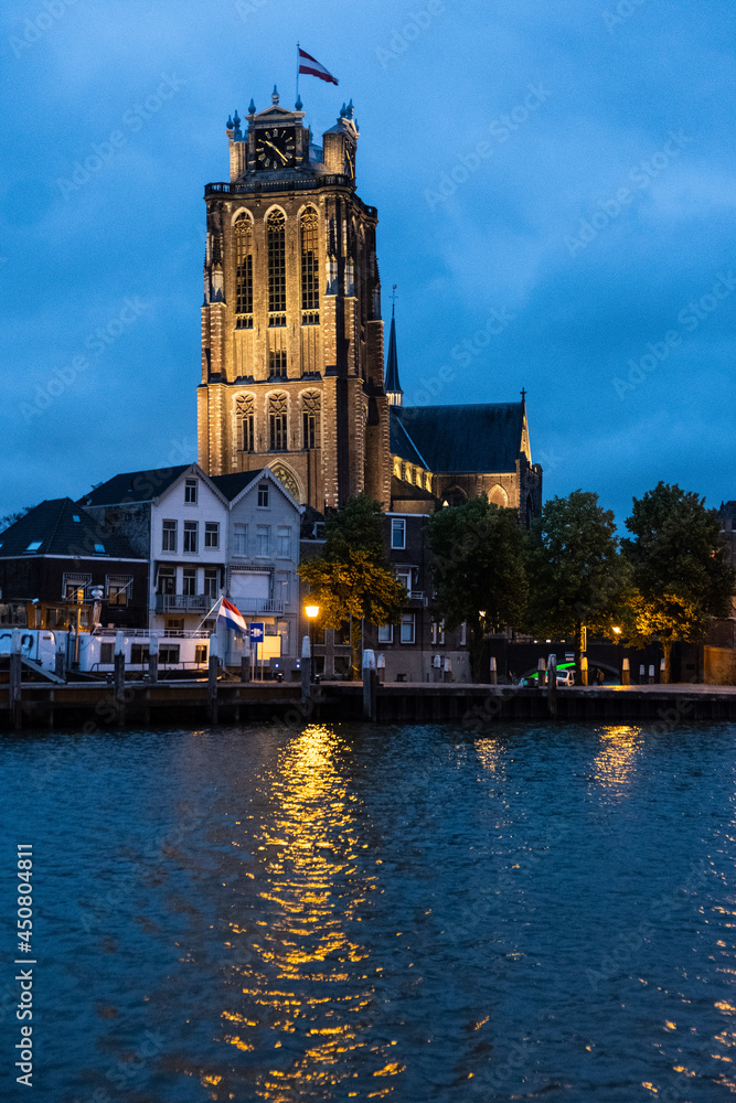 Grote Kerk in der Abendstimmung, Dordrecht
