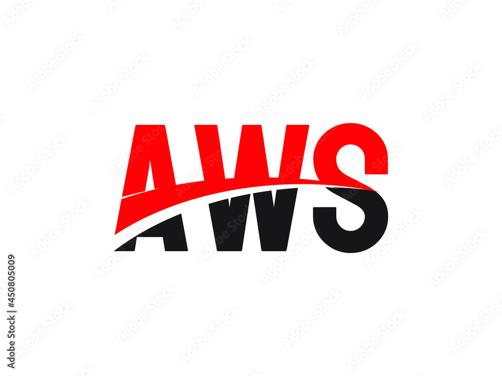AWS Letter Initial Logo Design Vector Illustration AWS Letter Initial Logo Design Vector Illustration