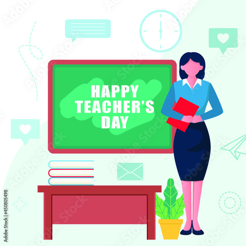 Happy Teacher's Day Logo Vector