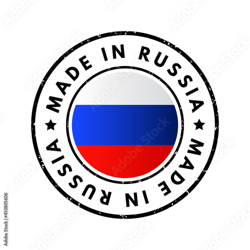 Free Download Made in Russia text emblem badge, concept background - GFXLoad