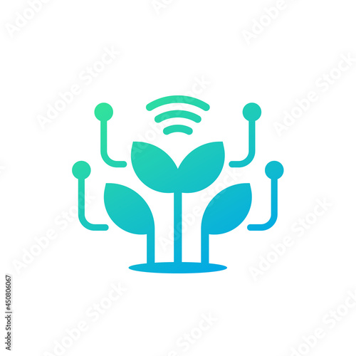 smart farming and agriculture technology icon