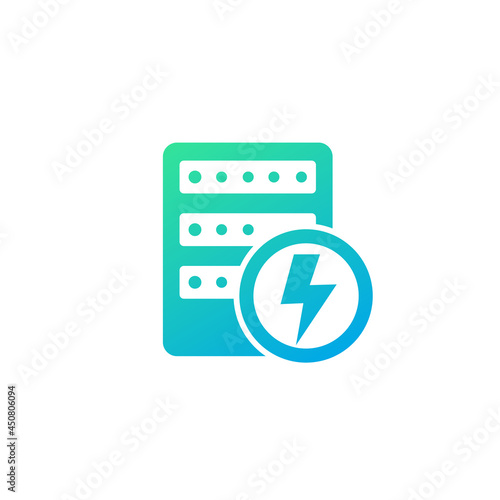 server electric power usage icon