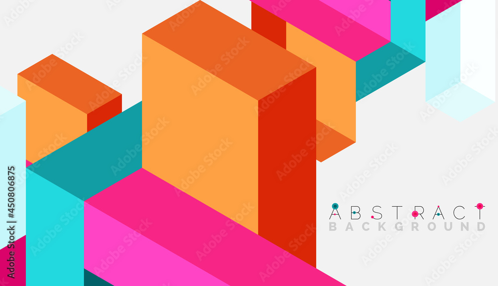 Abstract background. 3d cubes, cubic elements and blocks. Techno or business concept for wallpaper, banner, background, landing page Abstract background. 3d cubes, cubic elements and blocks. Techno or business concept for wallpaper, banner, background, landing page