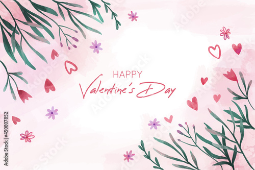 Beautiful Valentines Day Background With Flowers_2