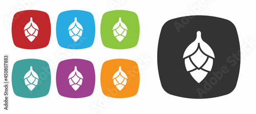 Black Hop icon isolated on white background. Set icons colorful. Vector