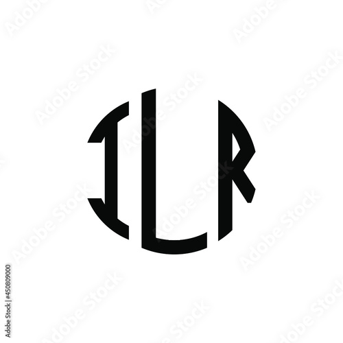 ILR letter logo design. ILR modern letter logo with black background. ILR creative  letter logo. simple and modern letter ILR logo template, ILR circle letter logo design with circle shape. ILR   photo