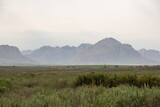 Mountains in morning mist close to Tulbagh in the Western Cape of South Africa