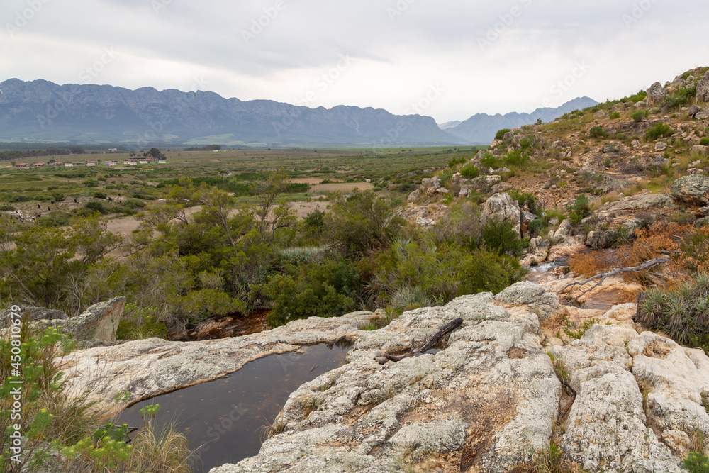 Stony landscape in the Waterval Nature Reserve near Tulbagh in the Western Cape of South Africa