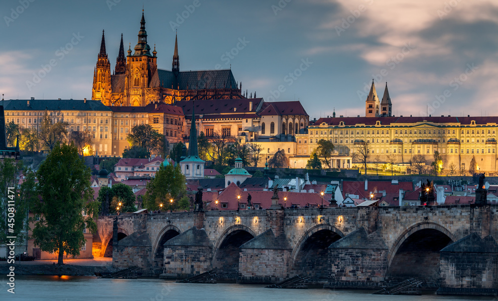 Naklejka premium View of the city of Prague