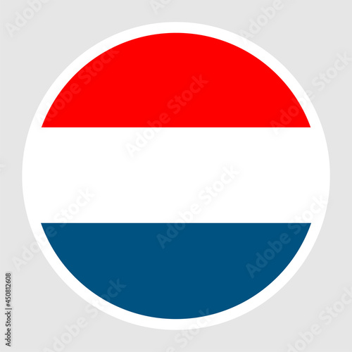 Netherwland Flag Round Flat Circle Icons.