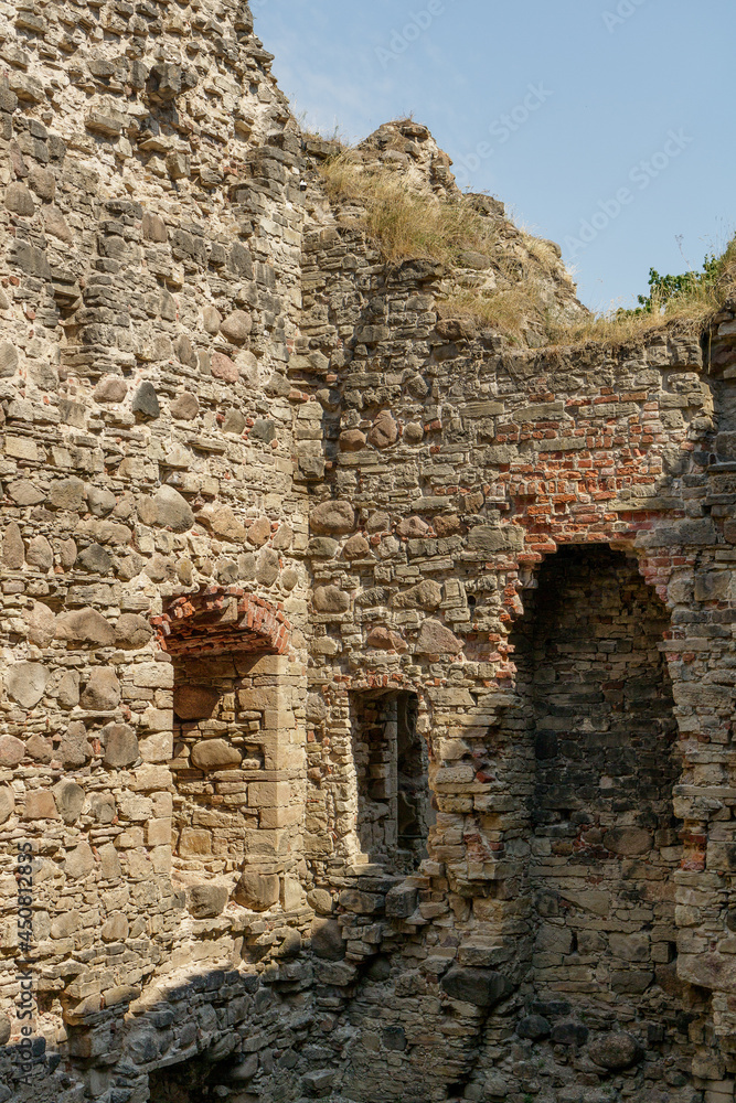 Thousands of years old castle ruins in summer
