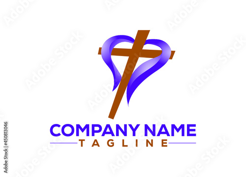 Church Logo or Icon Design Vector Image Template