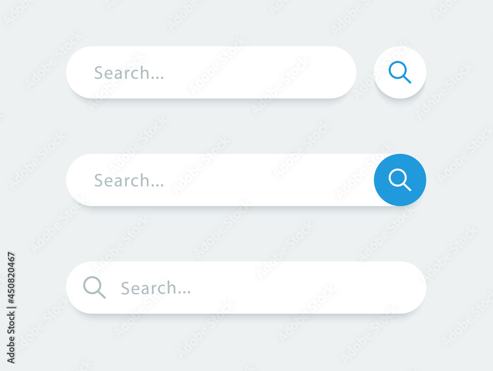 Search bar for ui and web site. Collection search boxes vector element design. Search address fields. Search forms for websites. Search bar for ui and web site. Collection search boxes vector element design. Search address fields. Search forms for websites.