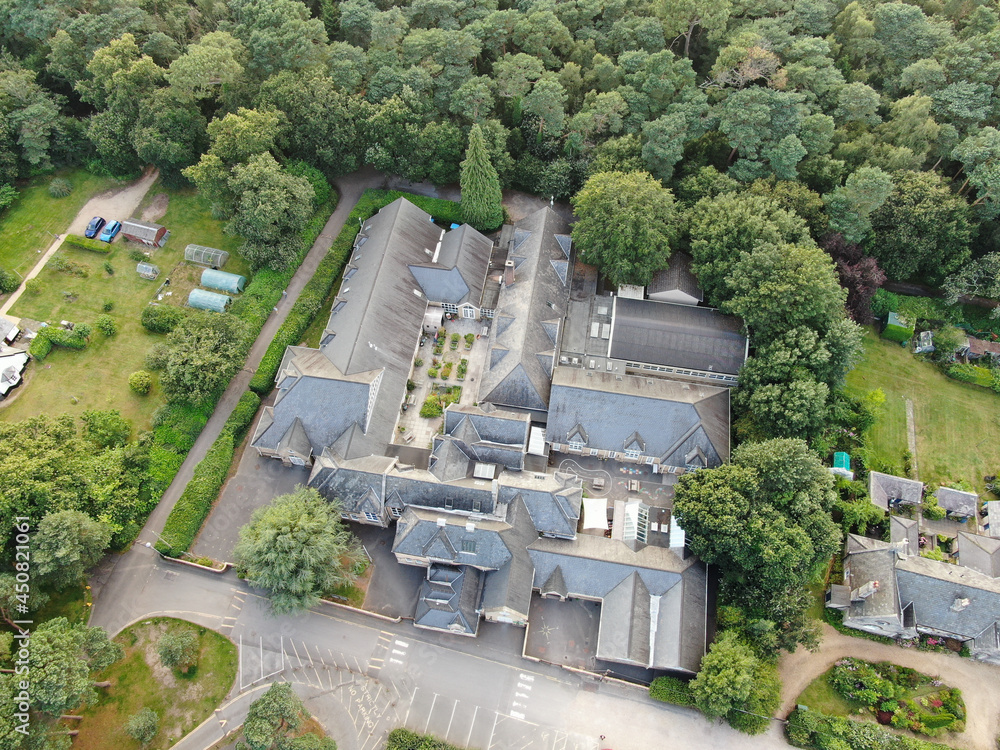 St Marks School in Talbot words at Wallisdown aerial view St Marks School in Talbot words at Wallisdown aerial view