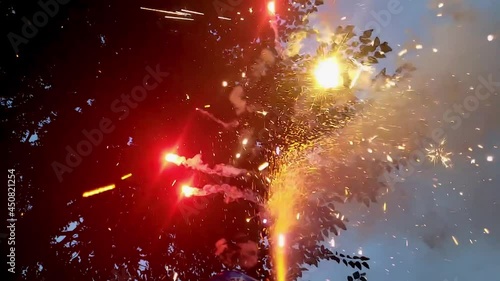 Backyard Fireworks Fountain Pyrotechnics with Sound