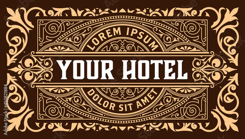 Western card with vintage style