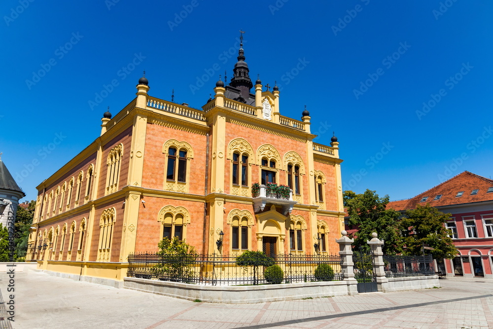 Neo-classical architecture of Vladicin Court Palace of Bishop in Novi Sad, Serbia