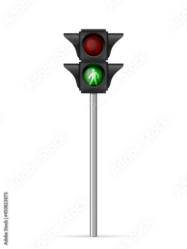 Traffic light pedestrian green ligh