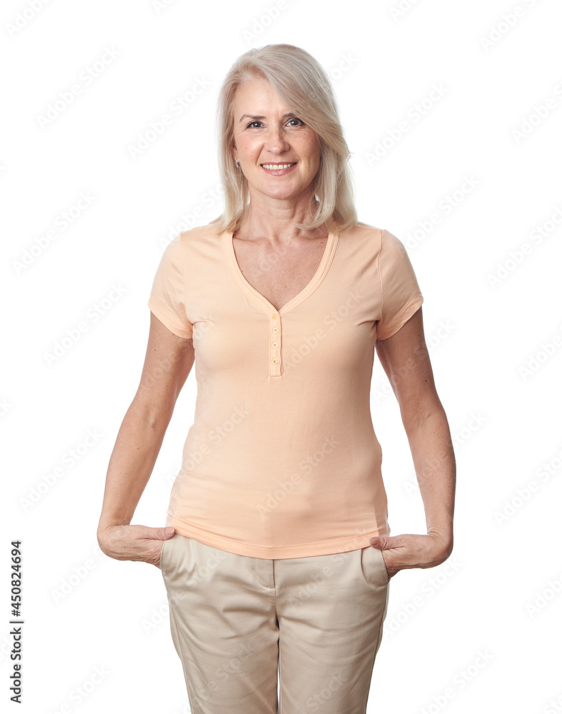 Portrait of a senior woman is smiling. Cheerful old lady Portrait of a senior woman is smiling. Cheerful old lady