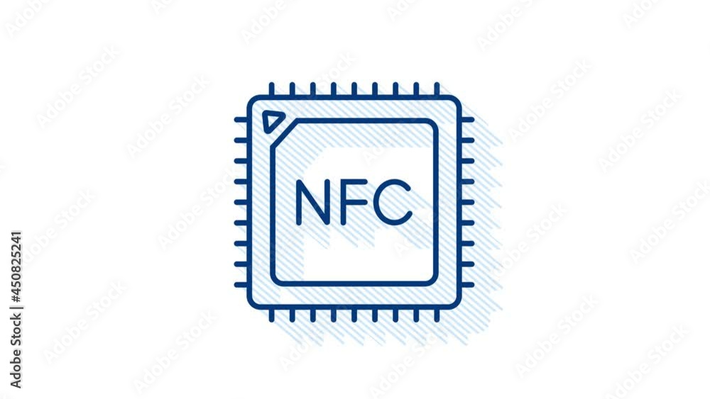 Contactless wireless pay sign logo. NFC technology. Motion graphics. Contactless wireless pay sign logo. NFC technology. Motion graphics.