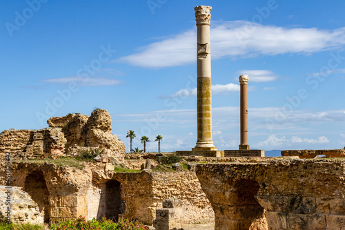 Ruins of Carthage. Ruins of Antonines thermal Baths at Carthage. Tunisia, Africa