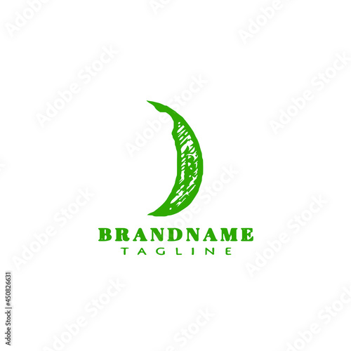 banana leaves cartoon logo icon design concept green vector illustration