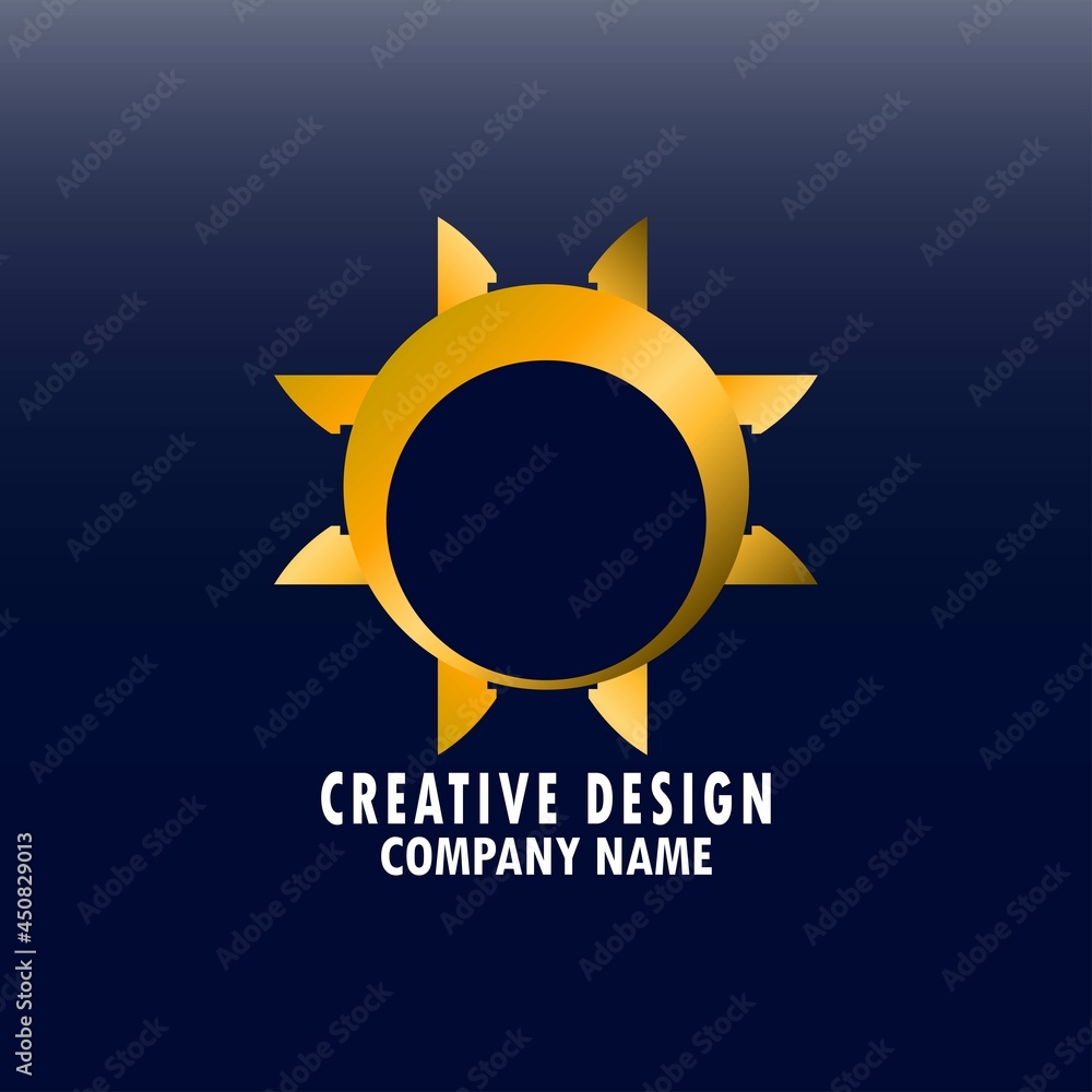 Simple abstract logo with mandala concept design, light illustration concept background abstract template Simple abstract logo with mandala concept design, light illustration concept background abstract template