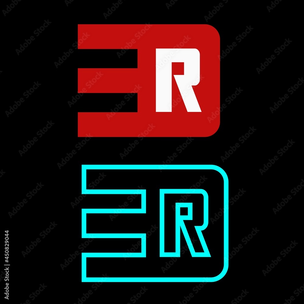3R letter logo, 3 and R initials illustration, minimalist creative logo 3R letter logo, 3 and R initials illustration, minimalist creative logo